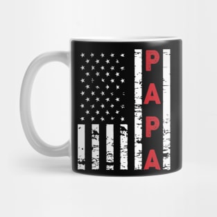 4th Of Julys Papa Usa Flag Tees Men Dad Grandpas Mug